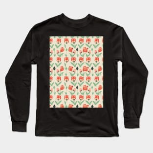 Tulips Flower Seamless Pattern V3 Long Sleeve T-Shirt